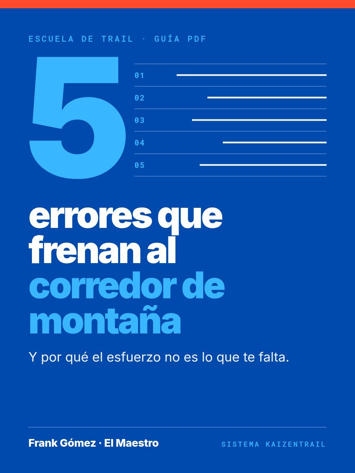 Portada del PDF Los 5 errores que frenan al corredor de montaña